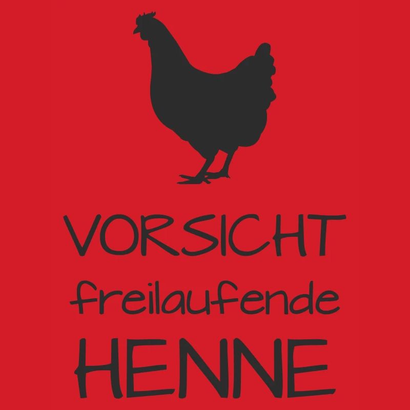 Caution hen free-range