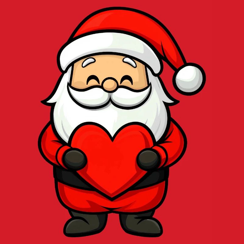 Weihnachtsmann mit Herz