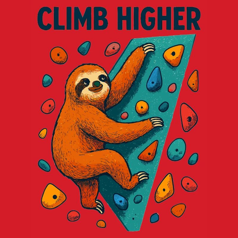 Bouldering Sloth Climbing Gift