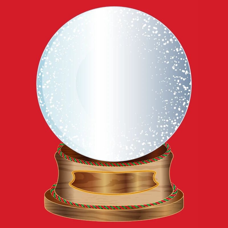 empty nostalgic snow globe to label