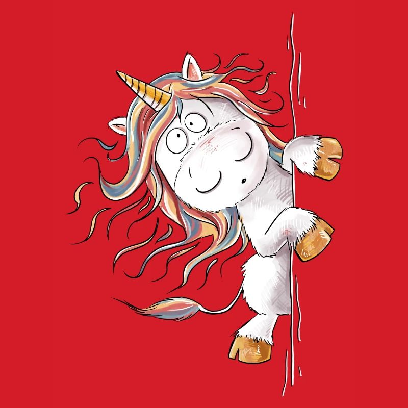 Drolliges Regenbogen Einhorn Fantasy