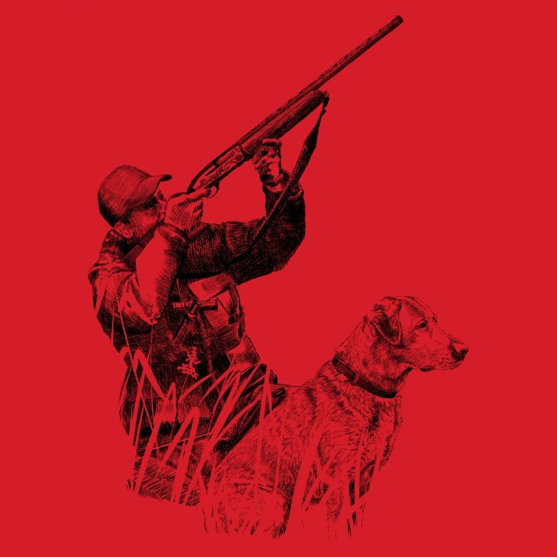 Jäger mit Hund