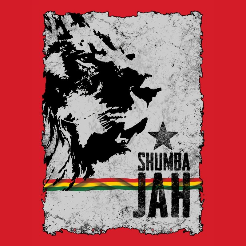Liongesicht mit Reggaefahne