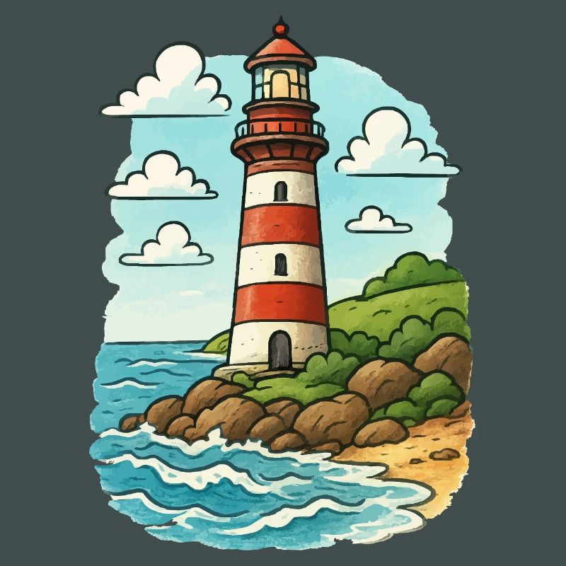 Lighthouse on the coastal path
