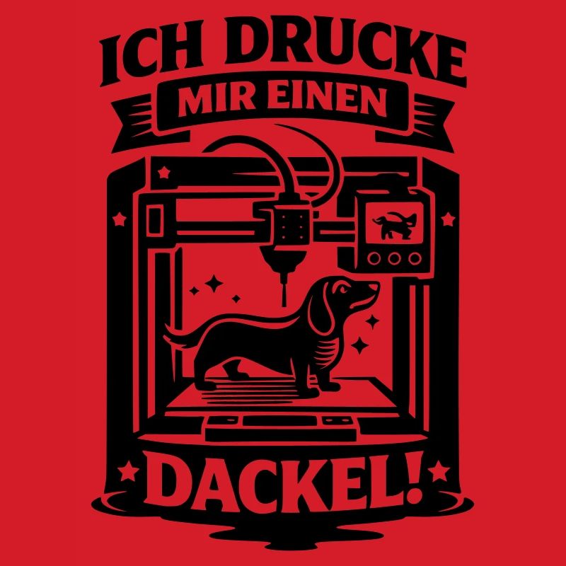 Dachshund 3D Printer Crafting Dog