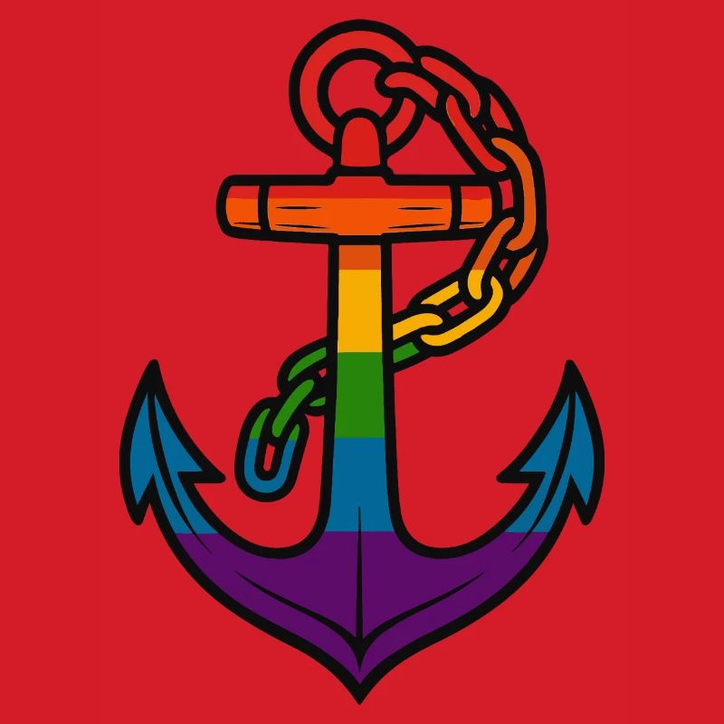 Rainbow Anchor with Gradient