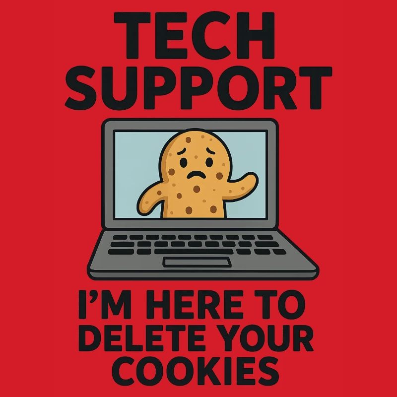 Tech Support I'm Here To Delete Your Cookies