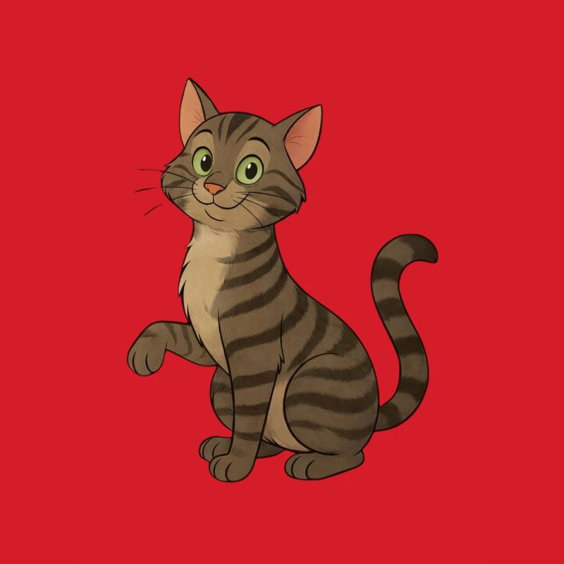 Mischievous tabby cat