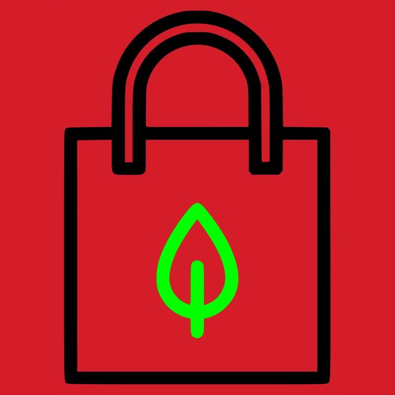  Stoffbeutel Tasche Blatt