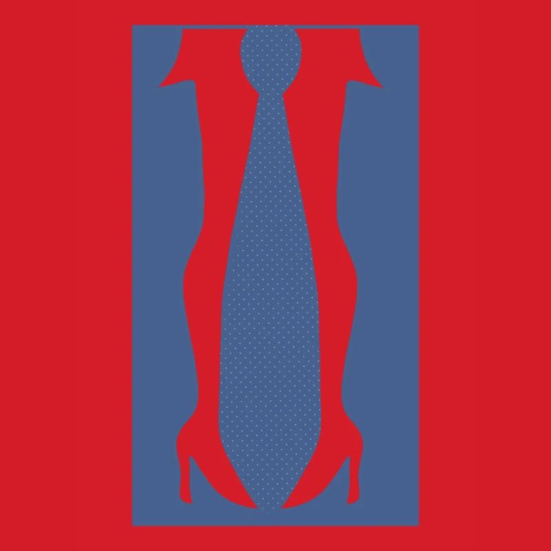 Beine mit hohen Absätzen oder einer Krawatte in dieser lustigen Optik