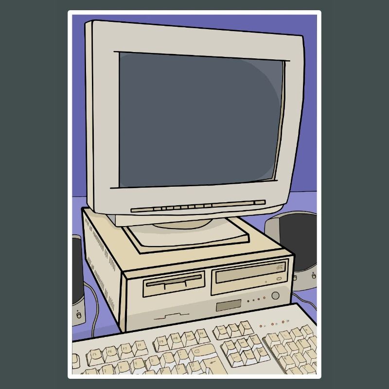 Retro Computer Desktop Setup