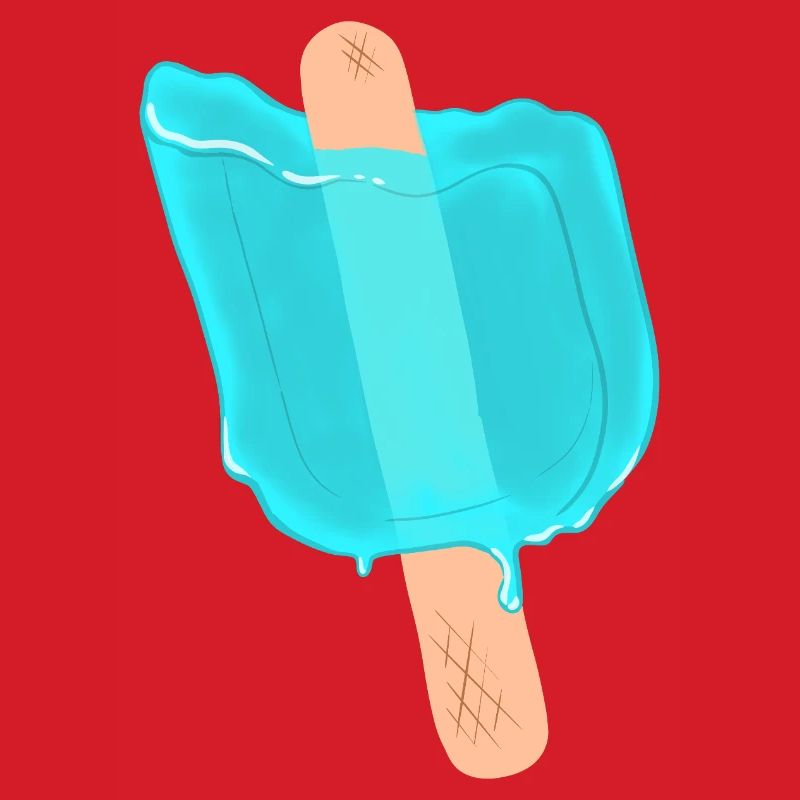 Blaues Eis am Stiel