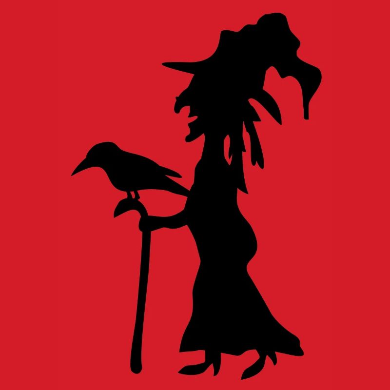 Abstrakte Hexen Silhouette