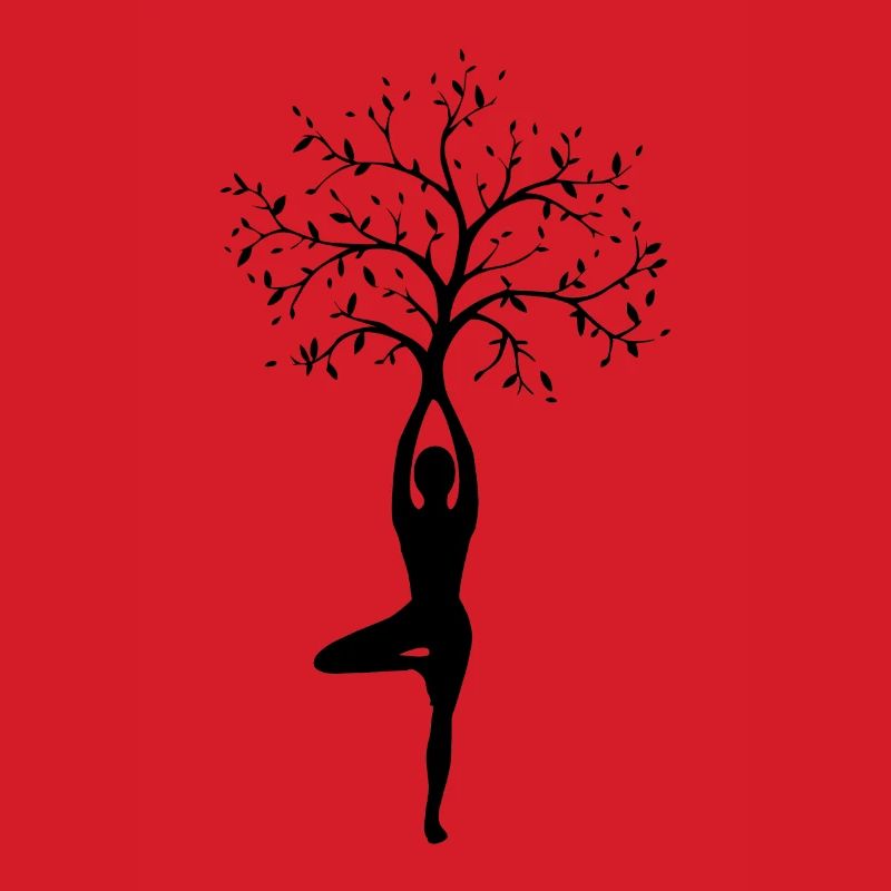 Tree Pose Silhouette Yoga