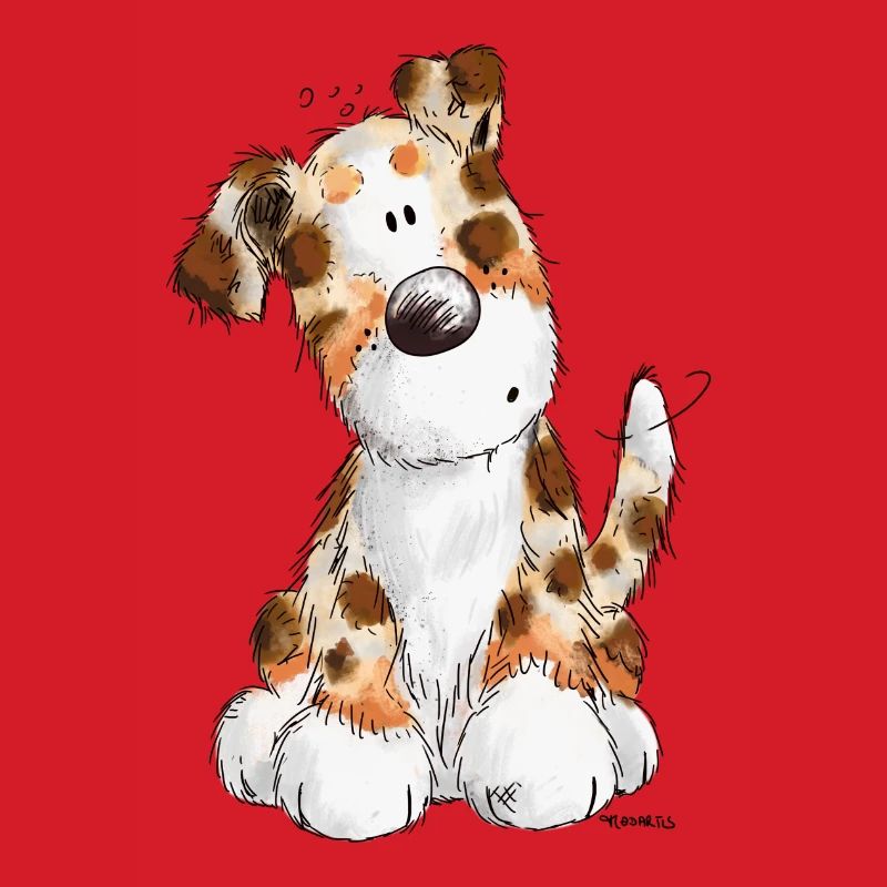 Süßer Australian Shepherd - Hund - Aussie - Comic