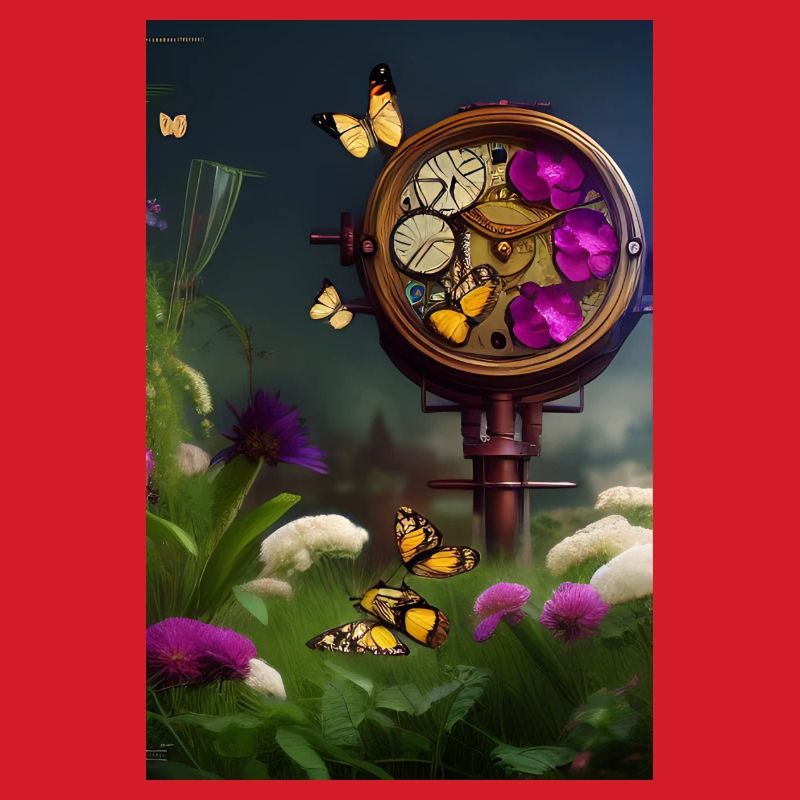 Blumen und Schmetterling