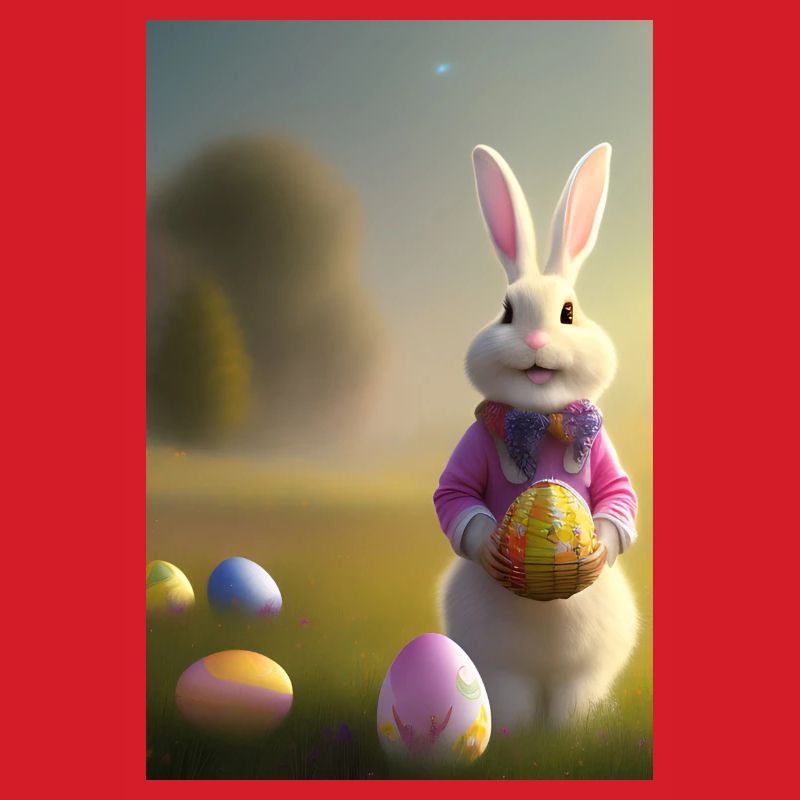 Easter Bunny with Easter Eggs