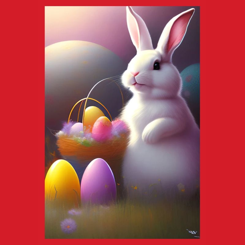 Easter Bunny with Easter Eggs