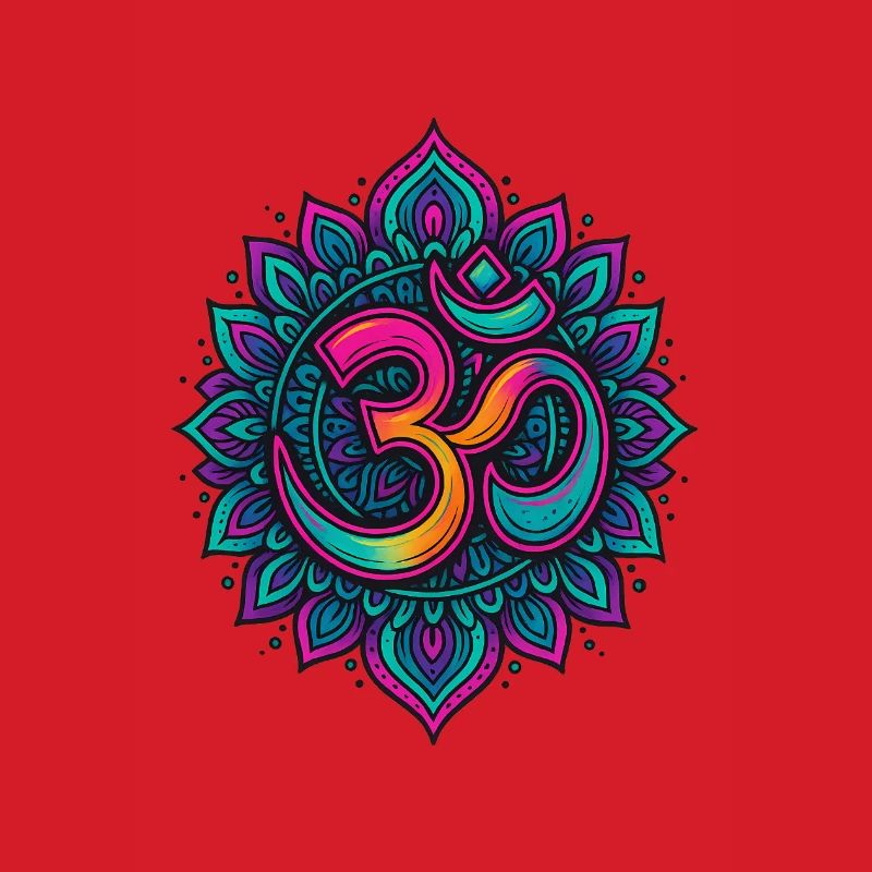 Psychedelic Om Goa Mandala