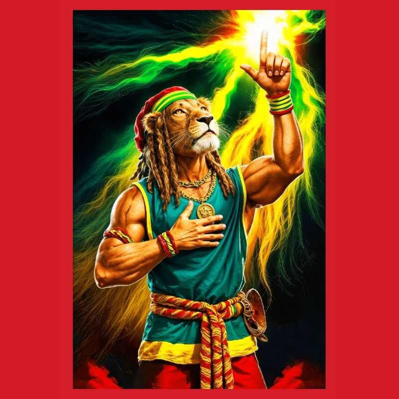 Rastafari Humanoider Löwe