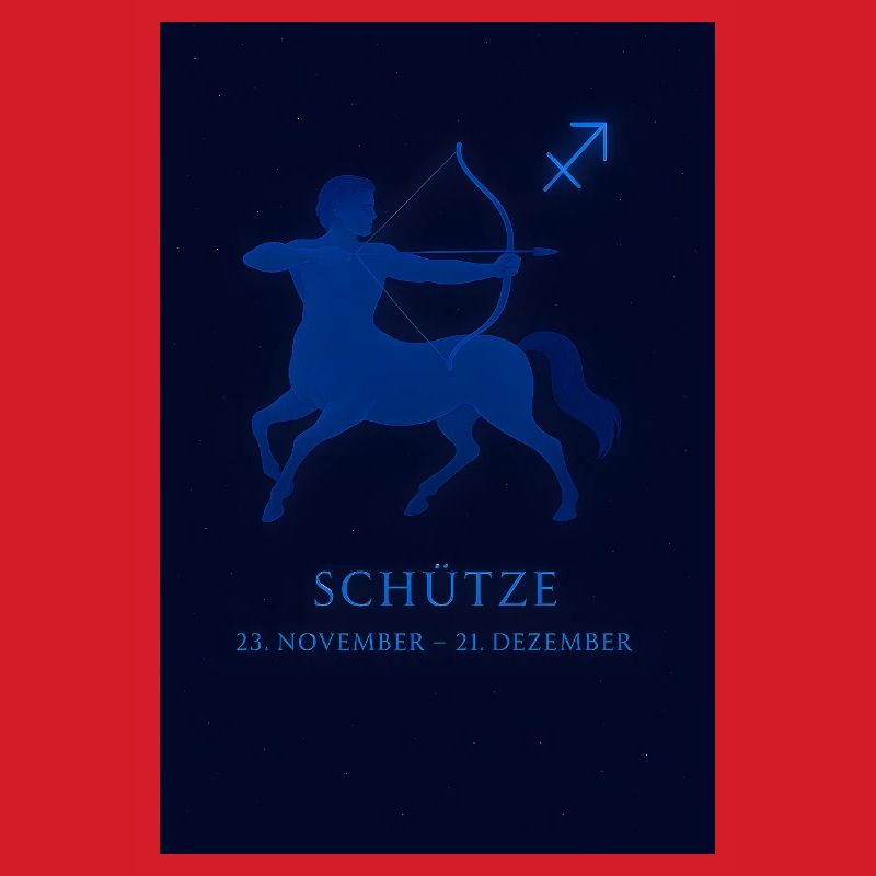 Sternzeichen Schütze mit Bogen & Sternbild