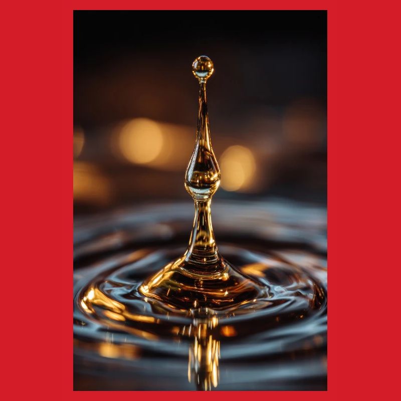 Goldener Wassertropfen-Spritzer