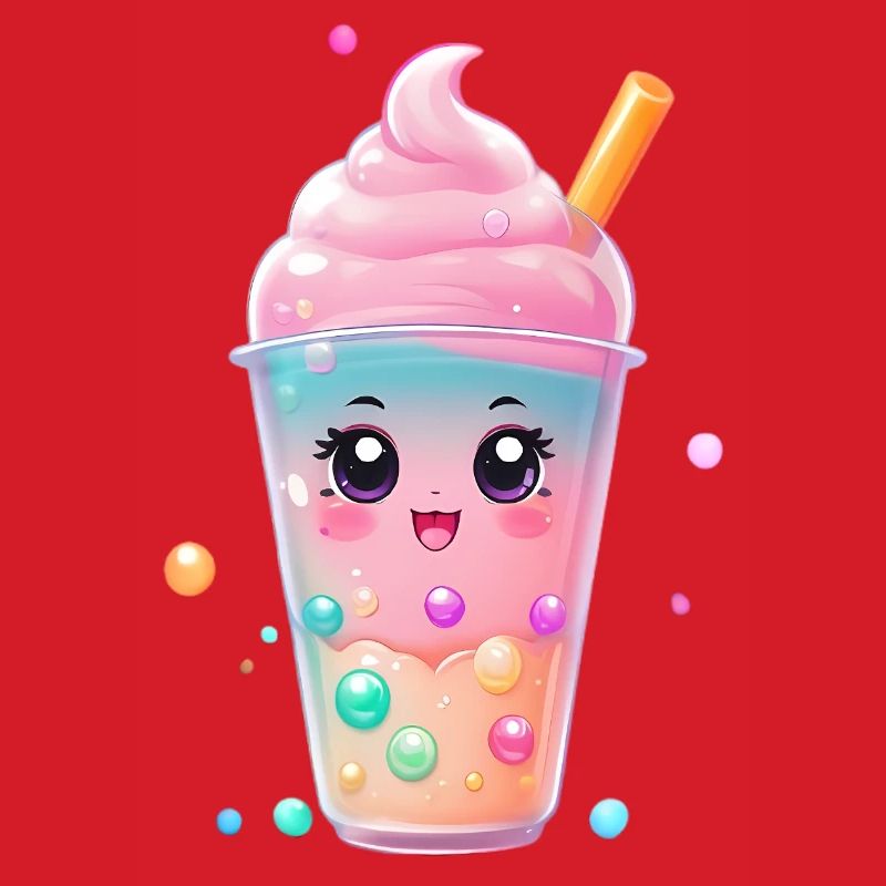 Kawaii Bubble Tea Becher Pastell