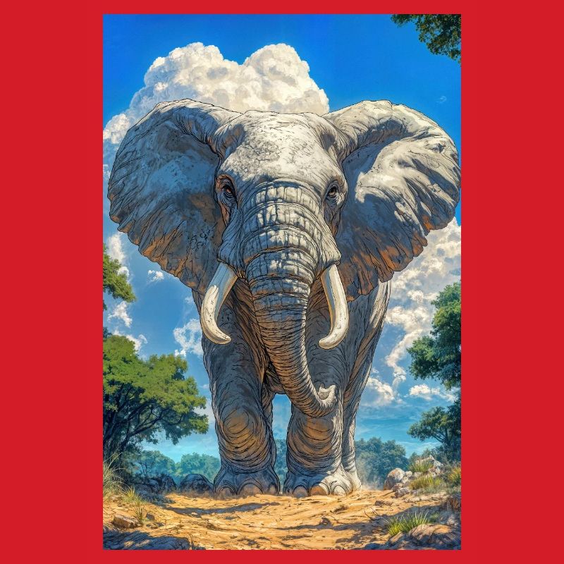 Illustration eines Elefanten
