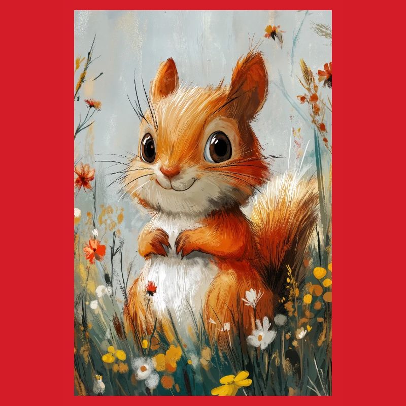Illustration eines Eichhörnchens