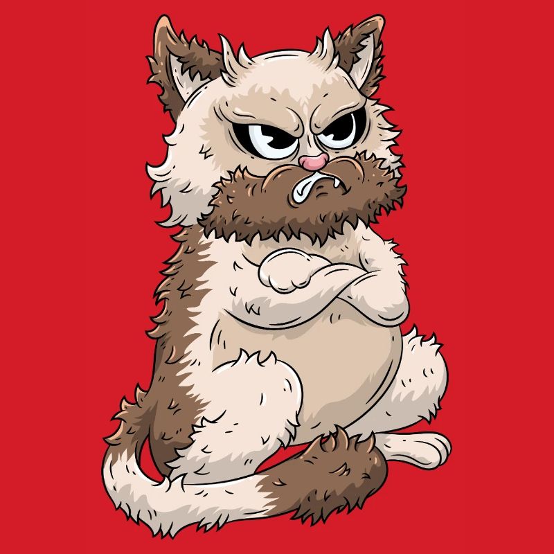 Mürrische Katze