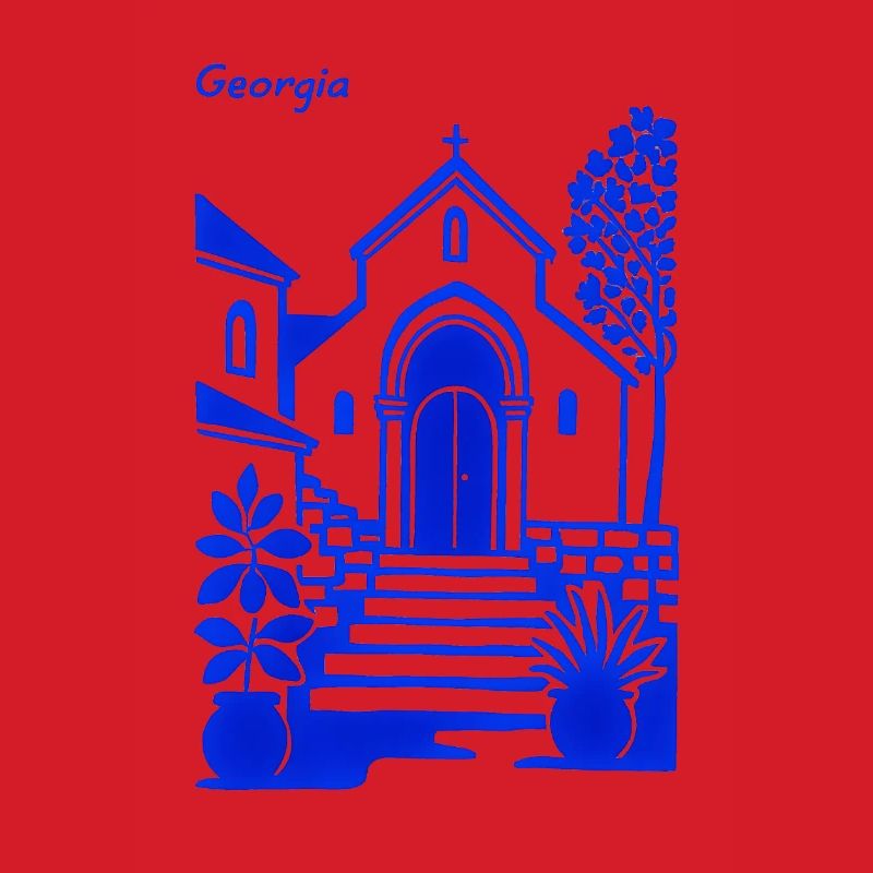 Georgia Blaue Kirchenstufen