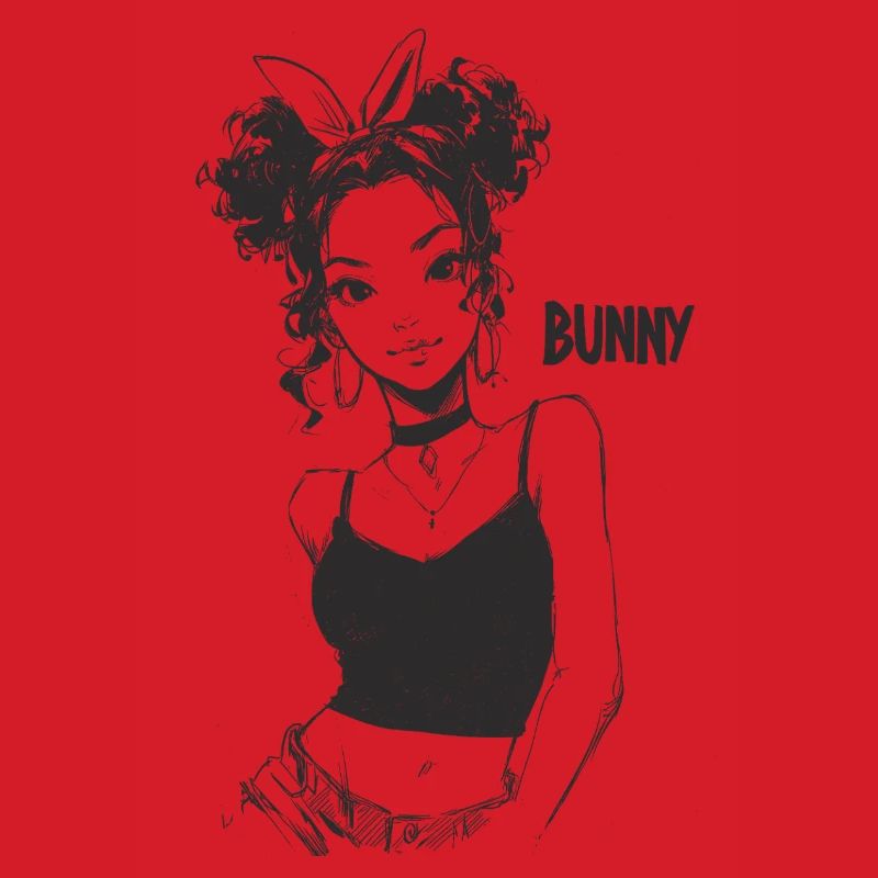 Bunny-Mädchen Strichkunst
