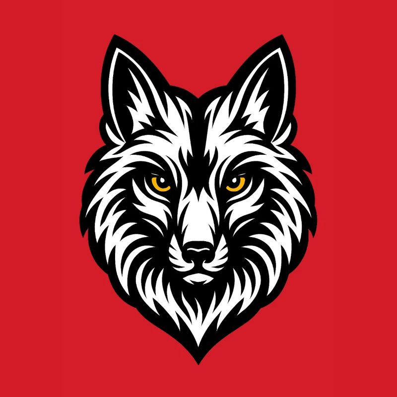 Wolf's Head Black White