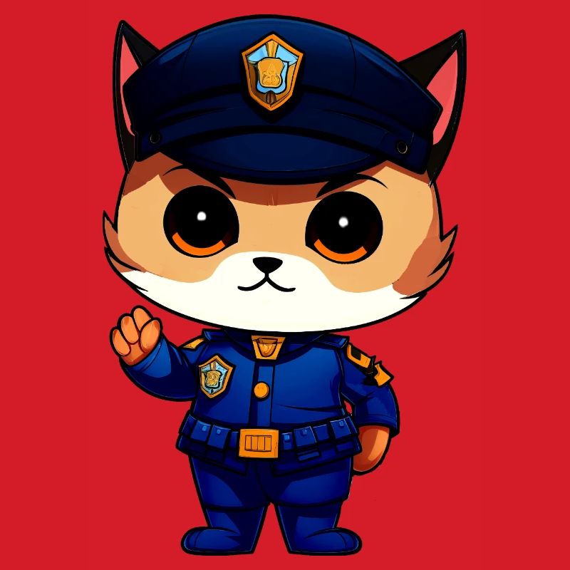 Katze Polizist