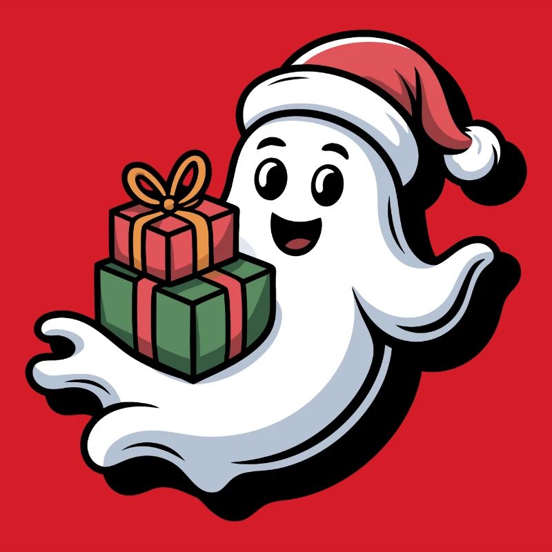 Weihnachtsgeist mit Geschenken
