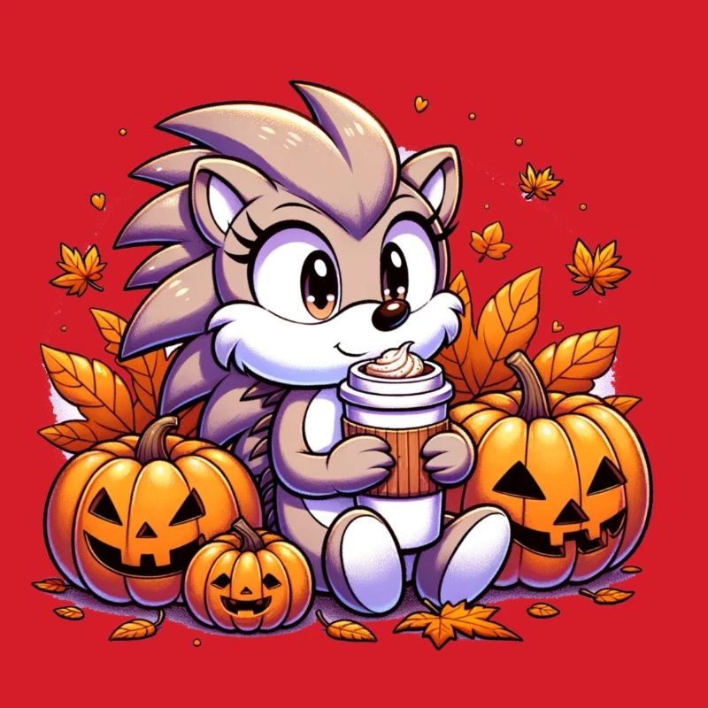 Hérisson boit Halloween