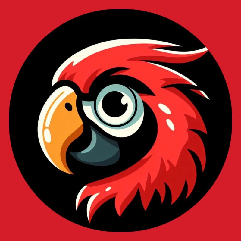 Parrot head in comic style