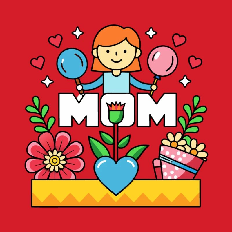 MOM Blühende Mutterliebe Cartoon