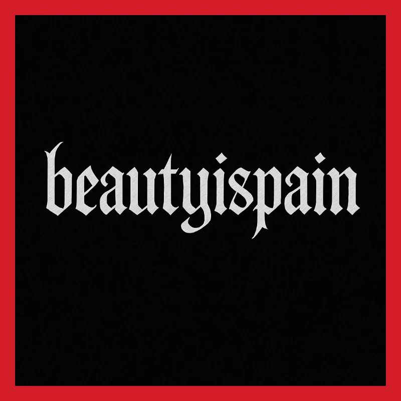  Gothic beautyispain text print