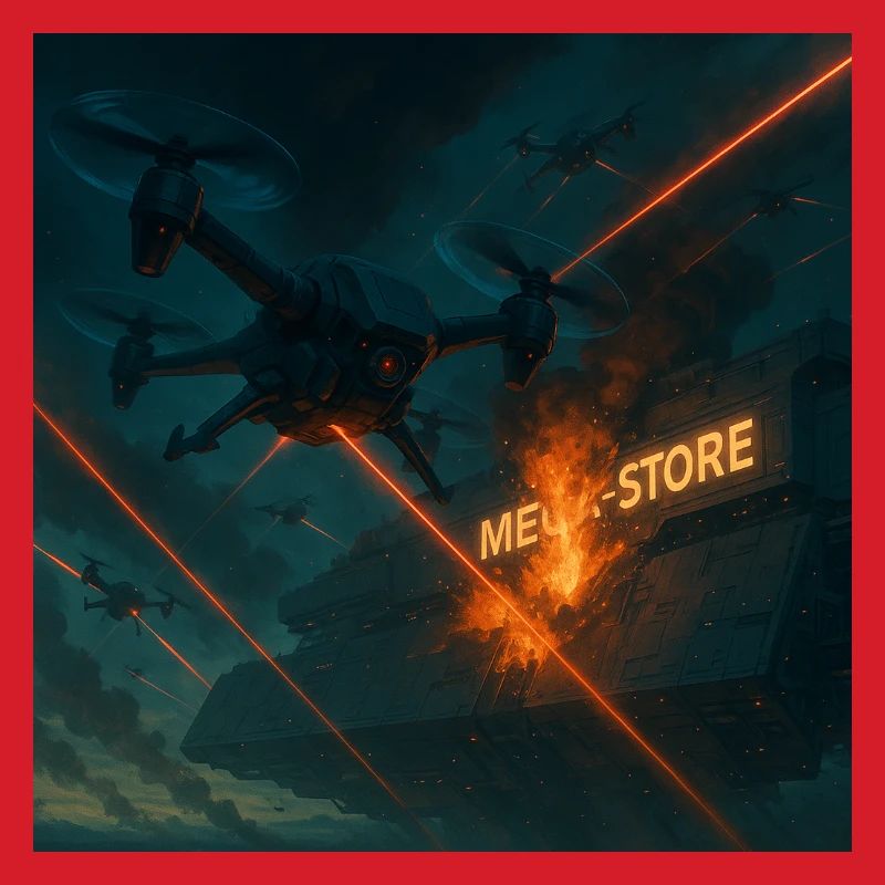 Futuristisches Angriffsbild eines Luftwaffenstützpunkts