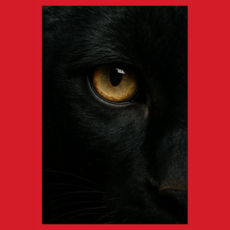 Mystischer Schwarzer Panther Blick
