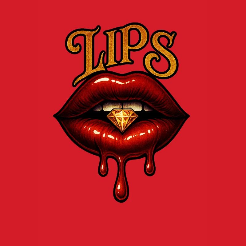 Verlockende Lippen mit Diamant