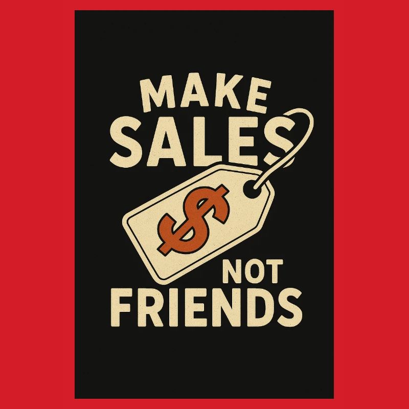 Faites des ventes pas des amis Conception de t-shirt