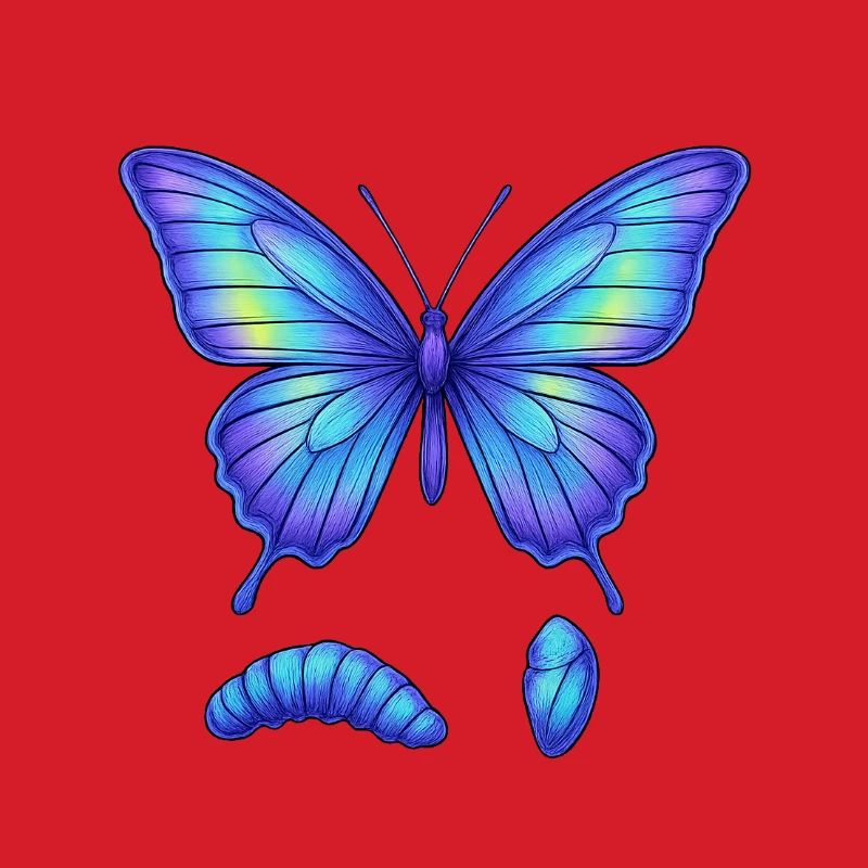 Blauer Gradientschmetterling