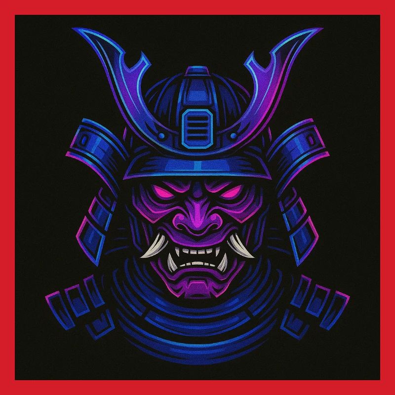 Neon Samurai Mask