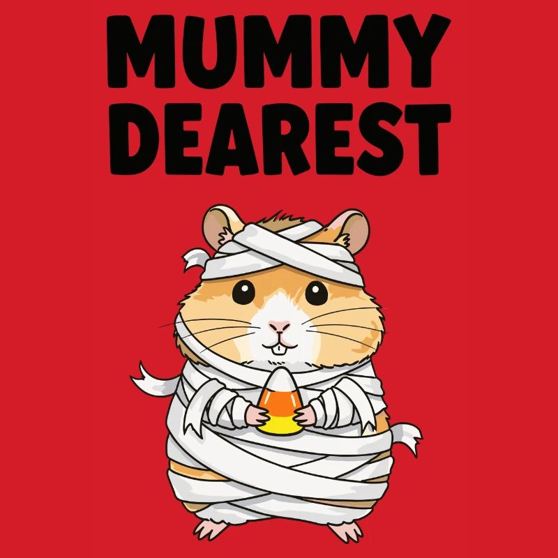 Mummy Dearest Hamster with Candy Corn