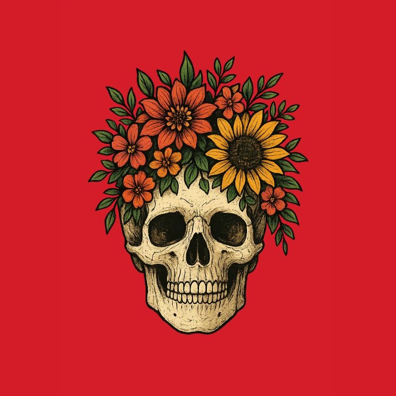 Floraler Schädel