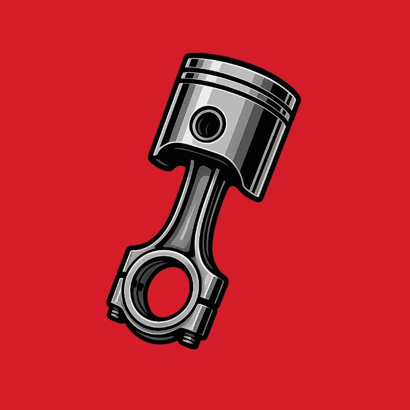 Monochrome industrial piston