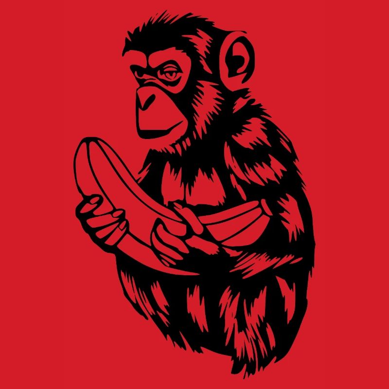 Affe mit Banane T-shirt Geschenk