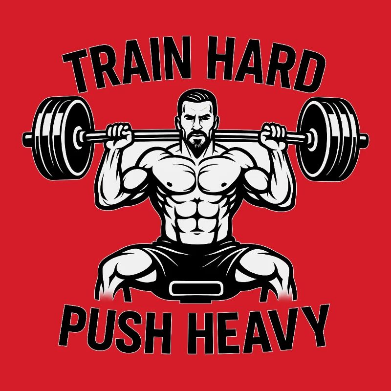 Devise de musculation Push Heavy